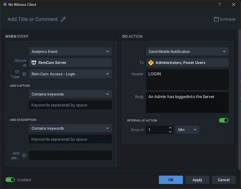 Turn admin activity into alerts